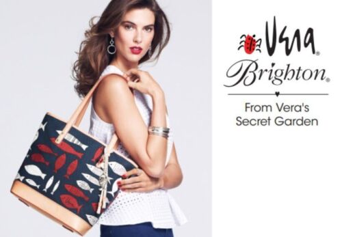 Vera Neumann Brighton Tasche Fischtragetasche nautisch selten EUC Limited Edition Schal