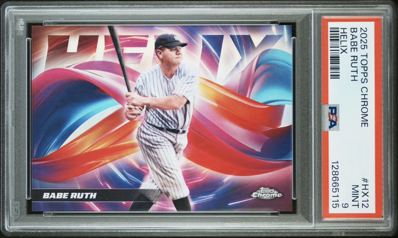 Babe Ruth 2025 Topps Chrome Helix #HX-12 CASE HIT SSP Yankees PSA 9 HOF