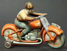 Old Technofix Motorcycle GE 258 Tin Toy Tin Motorcycle Rare
