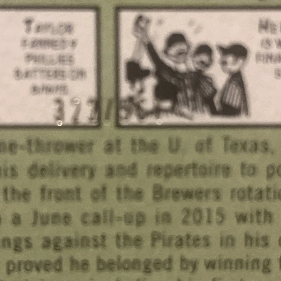 Taylor Jungmann 2016 Heritage Silver Chrome #d 322/567, card #489! Brewers! - Image 3 of 3