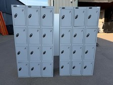 Probe Steel Office Lockers with 24 Compartments Total – Set of 2 Units