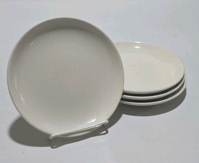 4 Russel Wright Casual China 6½  Sugar White Bread, Dessert, Cheese Plates 