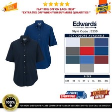 Edwards Garments 5230 Ladies Easy Care Short Sleeve Performance Poplin Shirt