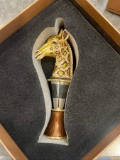 Jay Strongwater Giraffe Wine Stopper With Base