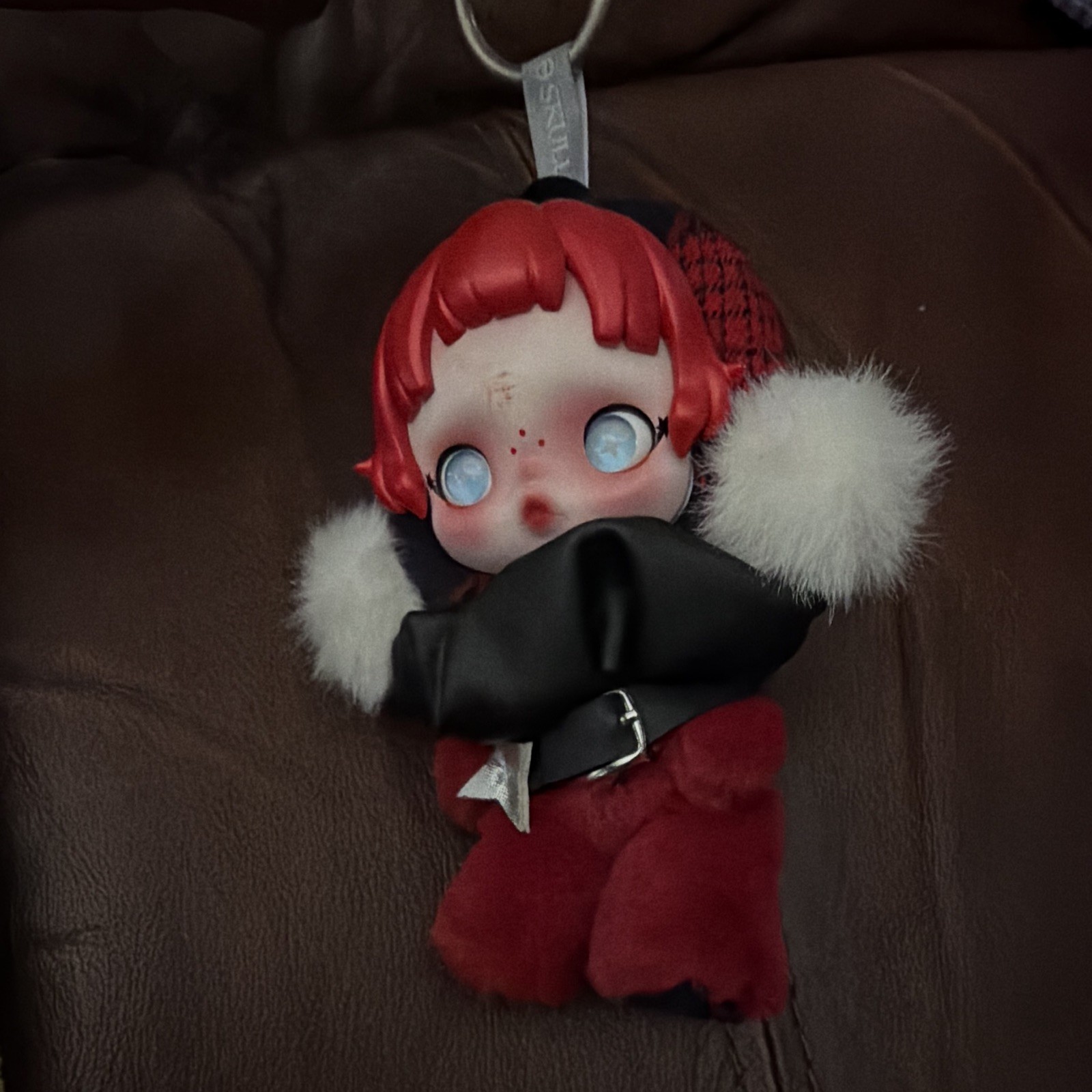 POP MART The Monsters Mini Plush Keychain Red/Black/White 2023-image