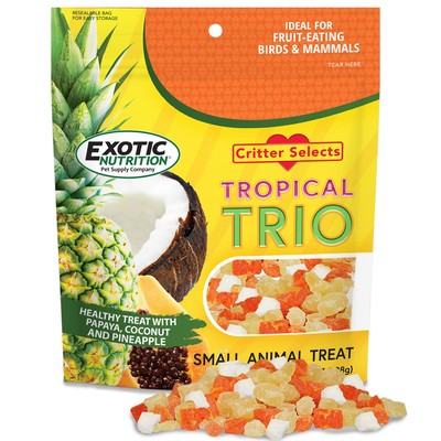 Exotic Nutrition Critter Selects Tropical Trio Low Fat Pet Treats 4.5 oz