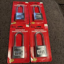 Padlock 4 Digit Combination Guard Resettable 4 New Locks