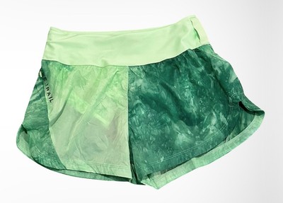Nike Trail Running Shorts Womens Medium Green Tie Dye Loose Fit Repel FN2647-376