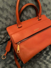 braune Lederhandtasche. In gutem Zustand