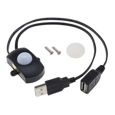 PIR Motion Sensor Switch DC 5V-24V 5A Occupancy Sensor Switch for LED Lightin...