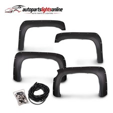 69 Textured Short Bed Fender Flares Pocket Fit For 2007-13 Chevy Silverado 1500