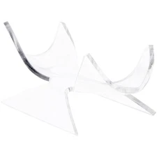 Plymor Clear Acrylic Mineral Display Holder Stand, 1.75" H x 3.875" W x 2.375" D