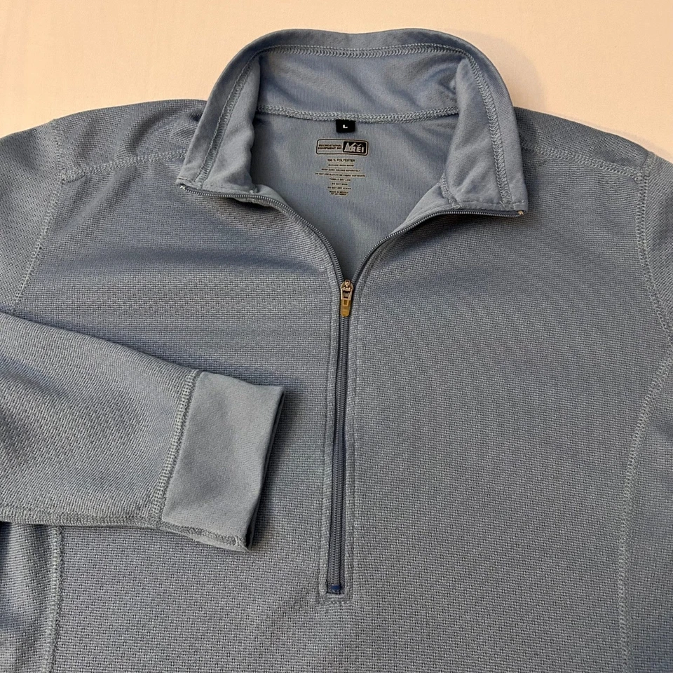 REI Co-op Women's Large Blue Quarter Zip Pullover Long Sleeve Athletic Top - Image 3 of 4
