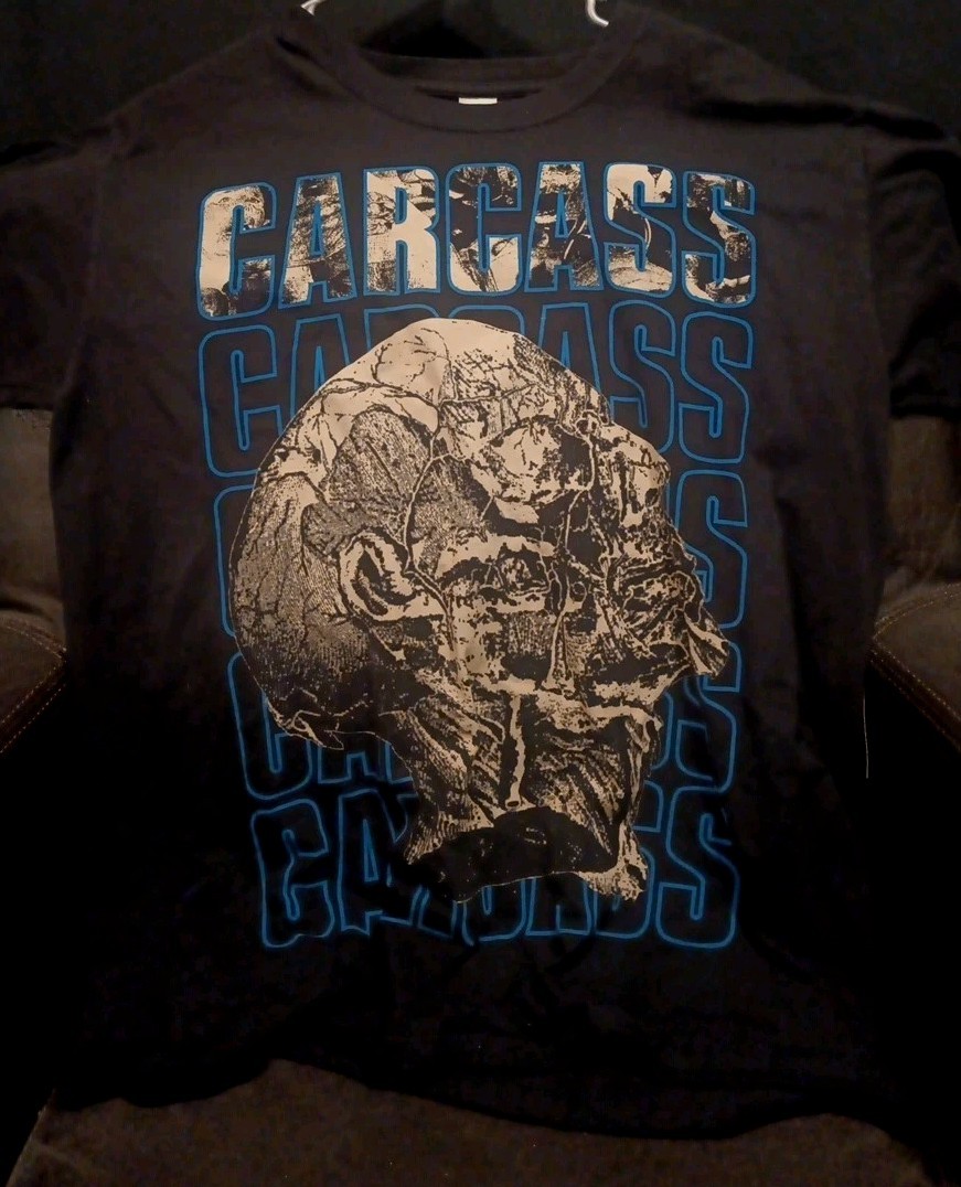 CARCASS Decomposed Face Cannibal Corpse Two Sided Shirt (Large) T-shirt 