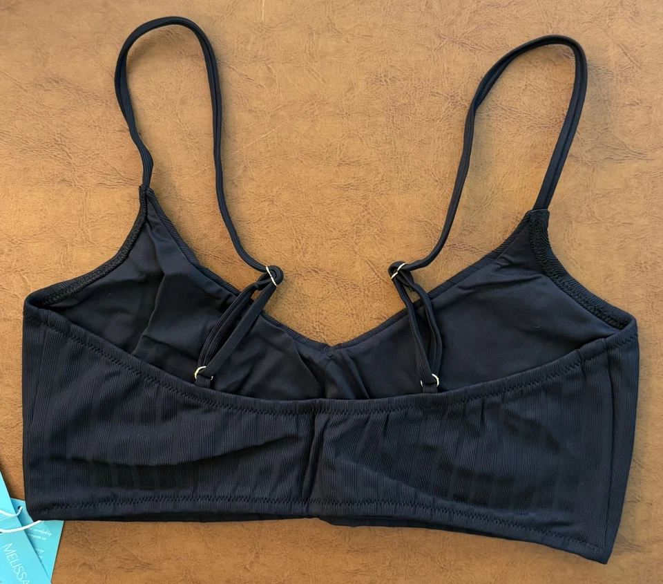 Top de bikini Melissa Odabash Tortola negro talla IT 46 (talla 10 de EE. UU.) NUEVO CON ETIQUETAS Foto 4 de 4