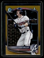 CODY MILLER 2025 BOWMAN DRAFT CHROME #BDC-91 GOLD REFRACTOR 50/50