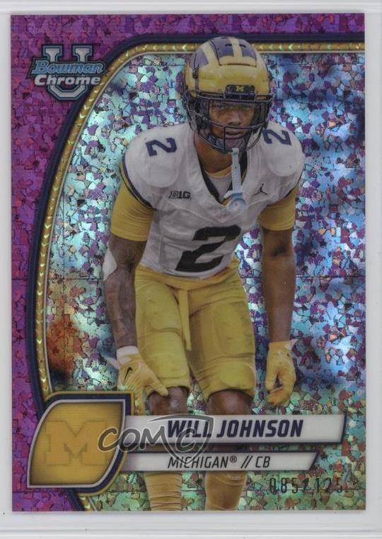 2024 Bowman U Chrome Fuchsia Mini-Diamond Refractor /125 Will Johnson #183 1h0p