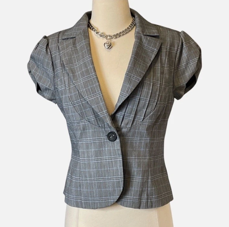 Chaleco Rampage Y2k Gris Mujer De Colección Officecore Vampiro Vixen Secretaria Baddie M Foto 2 de 4