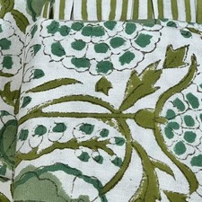 CPC Agate Green Ruffle Throw Pillow Covers, 24x24 Inch Cotton