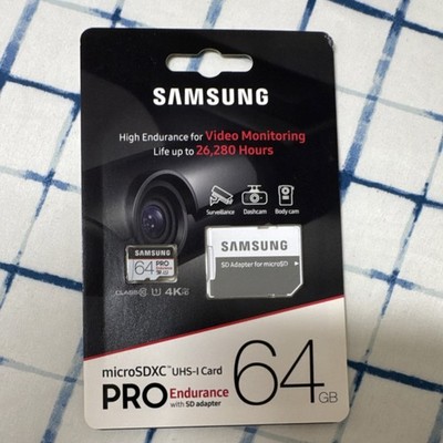 Samsung PRO Endurance microSDXC UHS-I Card 64GB Class 10 4K Adapter