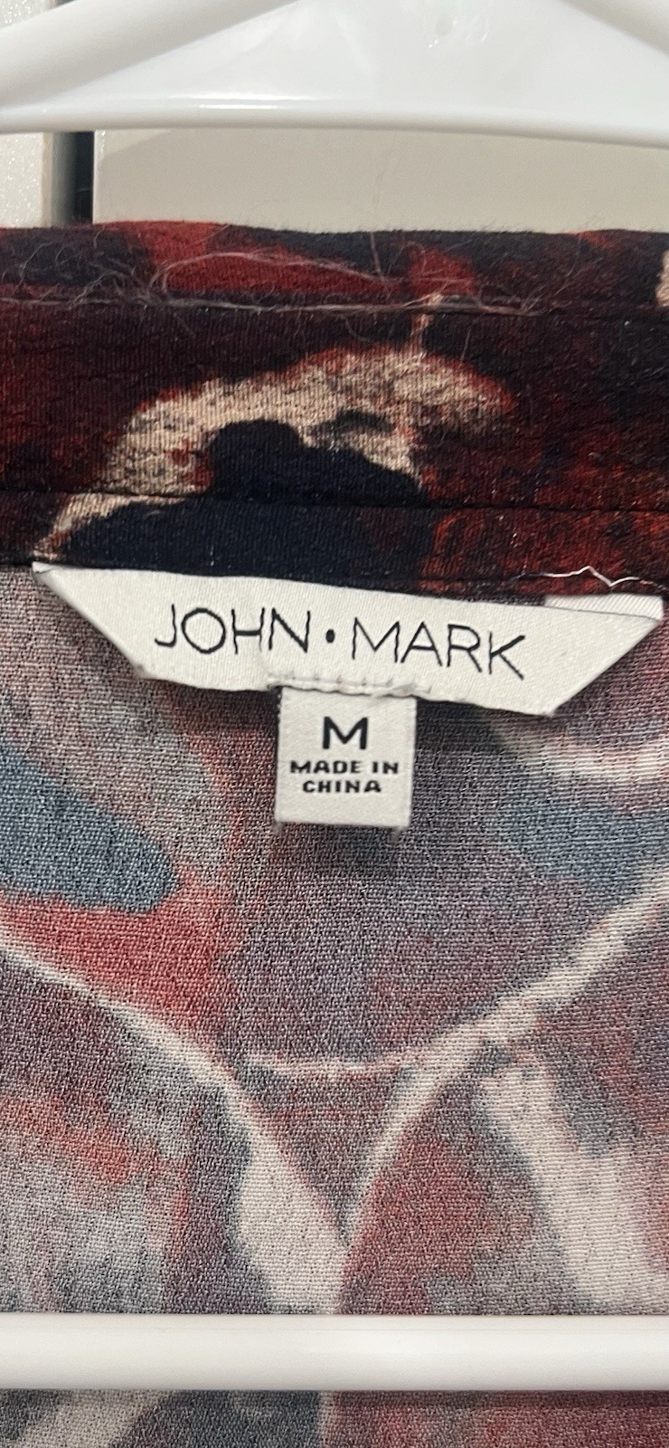 John Mark multicolor patchwork button-down tunic … - image 2