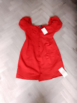 nobodys child Stunning Red Linen Mini Dress RRP 69.. ..UK 10 | eBay UK