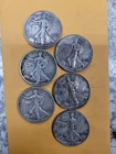 1942-43 Walking Liberty Half Dollars - 6 In LOT - 90% Silver