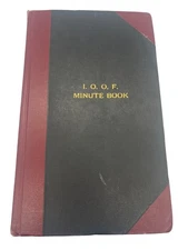 1949-1952 I.O.O.F. Odd Fellows Solar Lodge 283 Ohio Filled Minute Book + Papers