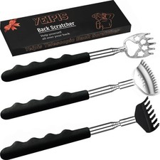 Yeipis 3 Pack Back Scratcher Metal Portable Telescoping Massager