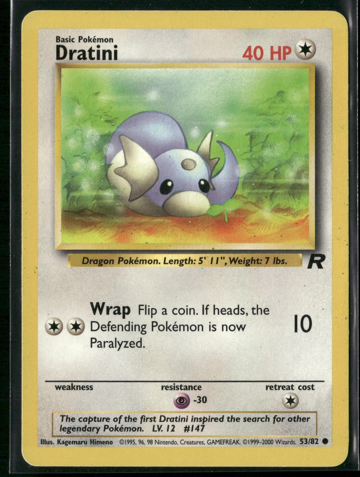 2000 Pokemon Team Rocket Dratini 53/82 Common English EX
