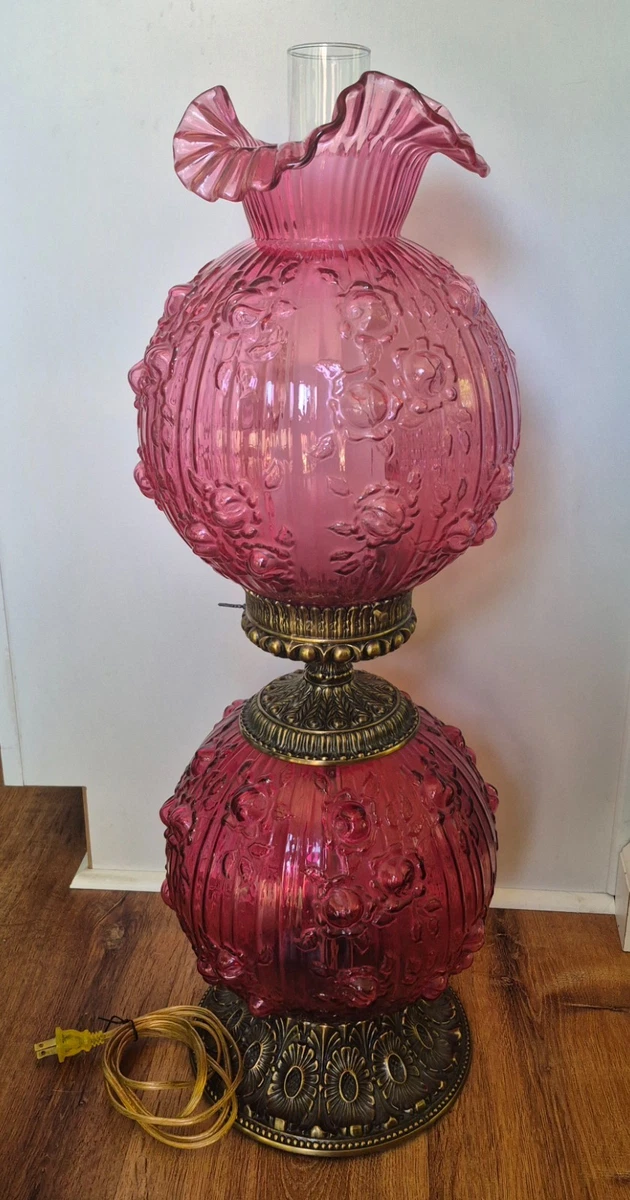 Fenton Rose Lamp In Fenton Art Glass | eBay