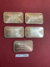 5 ENGLEHARD 1 OZ. .999 FINE SILVER BARS