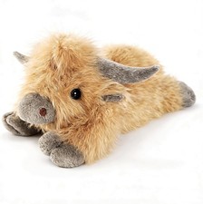 20" Highland Cow Weighted Stuffed Animal with Heating Pad