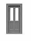 Tichy Trains 8050 HO Scale Doors pkg(6) -- 2-Lite - Scale 36 x 80''