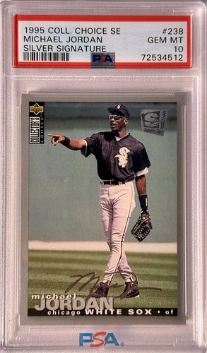 1995 U.D. Collector's Choice SE Michael Jordan #238 Silver Signature PSA 10