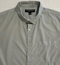 MIZZEN MAIN Leeward Green Geometric Print Shirt Mens XL Short Sleeve Button Down