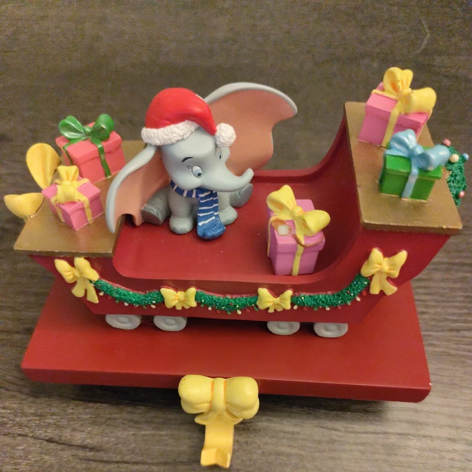 Disney Dumbo Christmas Sleigh Decoration Stocking Holder Mantle Decor Holiday - Image 2 of 4