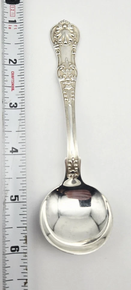 Tiffany English King Plata Esterlina 5 1/4" Tazón Redondo Sopa Buillon Cuchara No Lun Foto 2 de 4