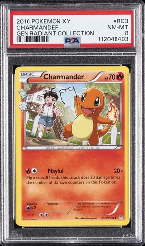 2016 POKEMON XY GENERATIONS RADIANT COLL #RC3 CHARMANDER PSA 8