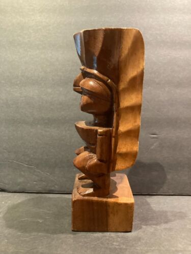 Hawaii Island Statue Ku Tiki Wood HANDCRAFTED From The Pacific 8" Tall - Picture 2 of 6