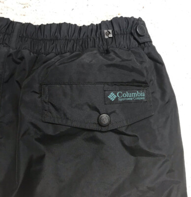 Vintage 90's - Columbia Sportswear - Black Nylon Snow Pants