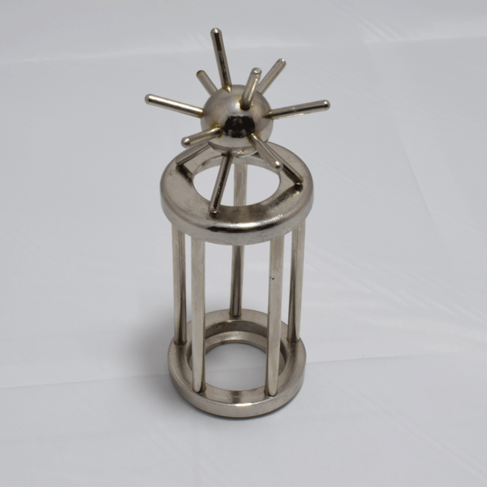 Metal Cage Lock Cast Puzzle 3D Recreational Mind IQ Game LuBan Lock ...