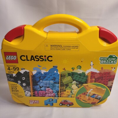 Lego Classic Bring Along Bricks in Suitcase #10713 -  213 Pieces in Suitcase NEW