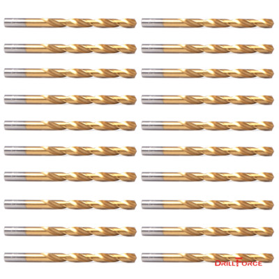 20PCS 11/64'' Drill Bit Set HSS Titanium Jobber Length Twist Metal Drill Bit Tool