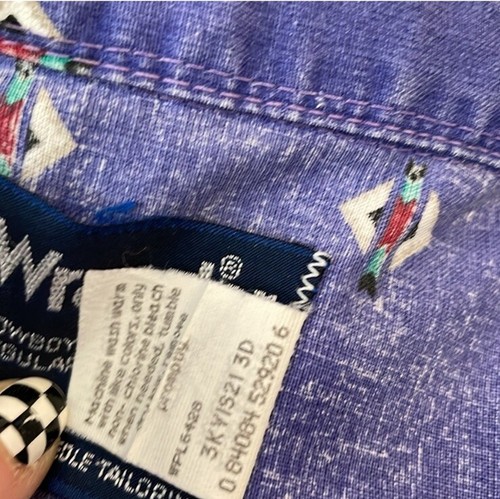 Wrangler Vintage Cowboy Cut Long Sleeve XL Tails Purple Southwest Aztec Size 16 - Picture 14 of 14
