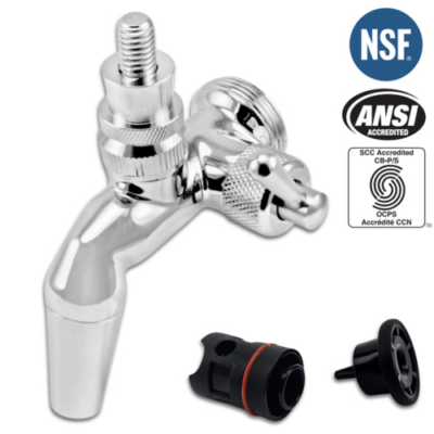 #ad NukaTap® Stainless Steel Beer Faucet Flow Control Gen 2 Forward Sealing Keg $59.00