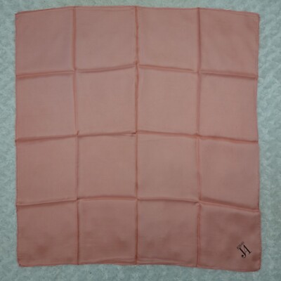 JUN ASHIDA Peach Silk Scarf Scarves 25'' X 26.5'' O385