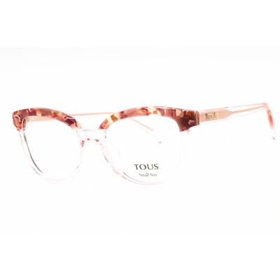 Tous Women's Eyeglasses Shiny Transparent Pink Full Rim 53mm Frame VTOB93V 06MH