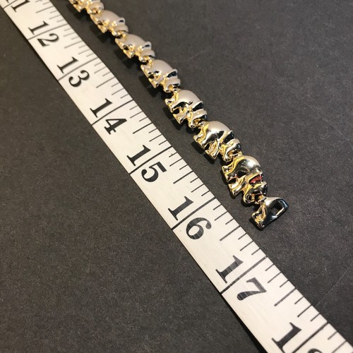Elefante Stile Boemo Costume Gioielli Tono Oro Collana Bracciale Elegante LEGGI - Foto 4 di 17