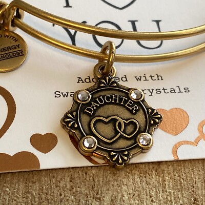 NWT Alex and Ani BECAUSE I LOVE YOU DAUGHTER Mother's Day Gold